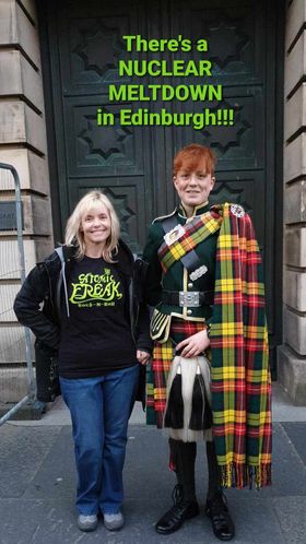 Nuclear meltdown in Edinburgh with a piper