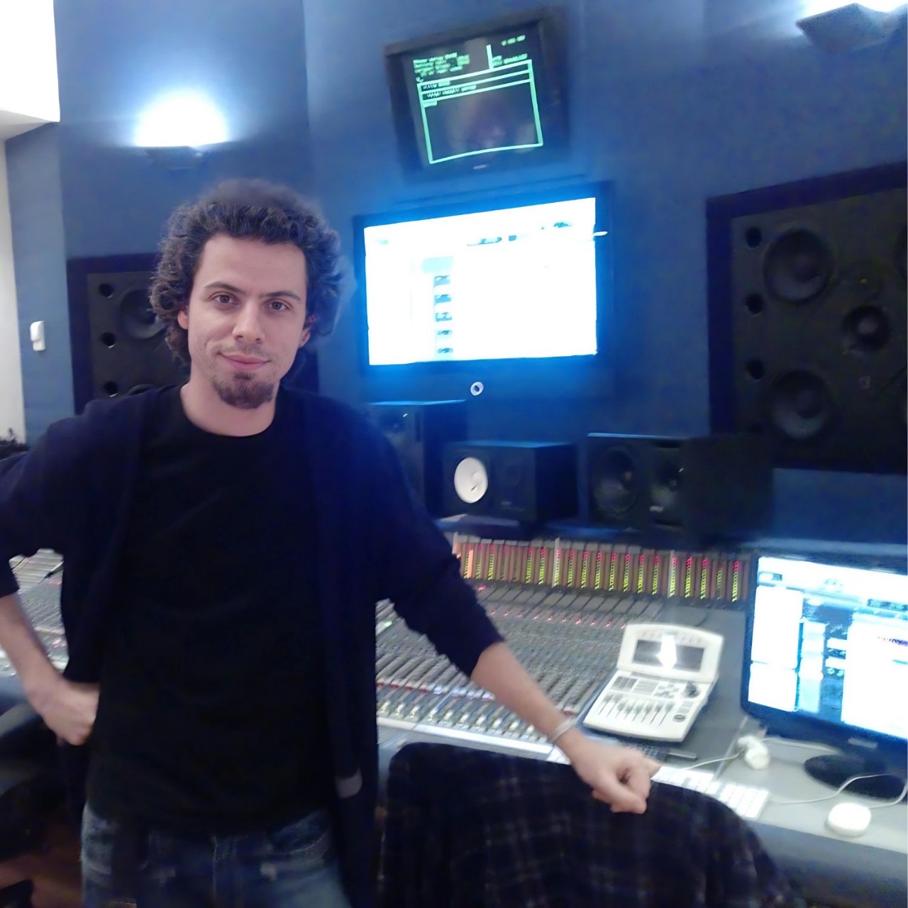 Fan in a recording studio control room
