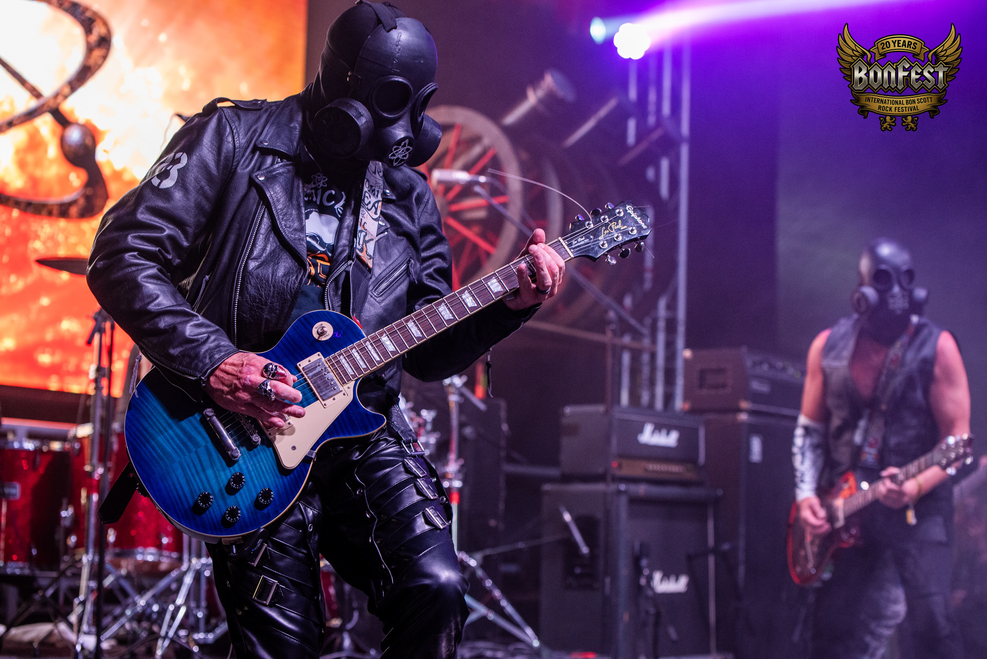 ATOMIC FREAK — Bonfest 2026 — blue Les Paul