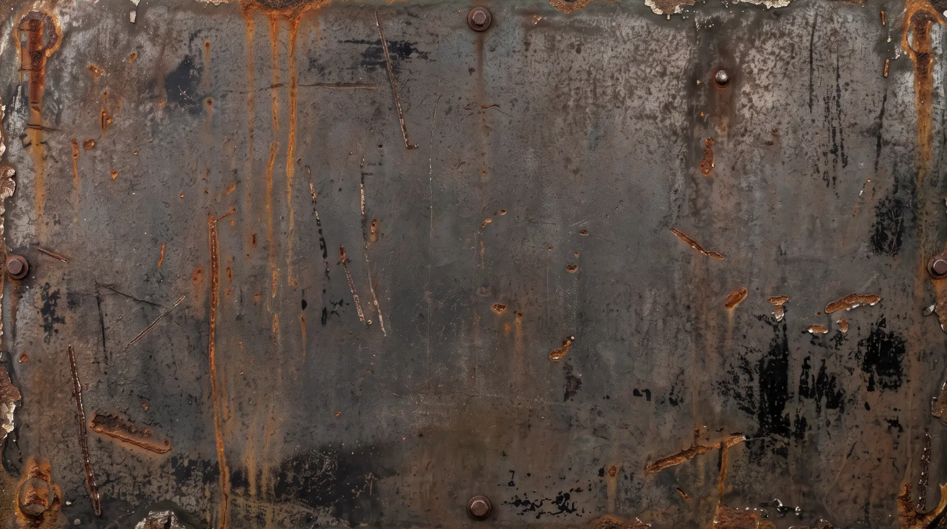 Weathered rusted steel plate texture