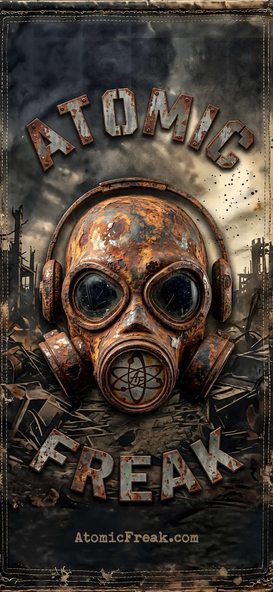 ATOMIC FREAK rusted gas mask phone screensaver